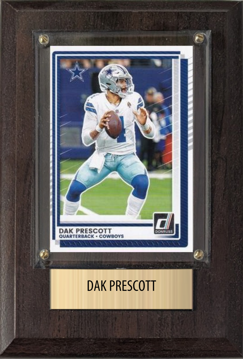 Dak Prescott Dallas Cowboys Fan Gift Plaque 4x6 1 Card Prizm, Donruss, Score 2024 2025 2026