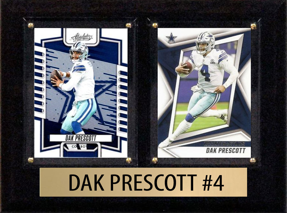 Dak Prescott Score Donruss 2022 2023  2 Card 6" x 8" Plaque Dallas Cowboys