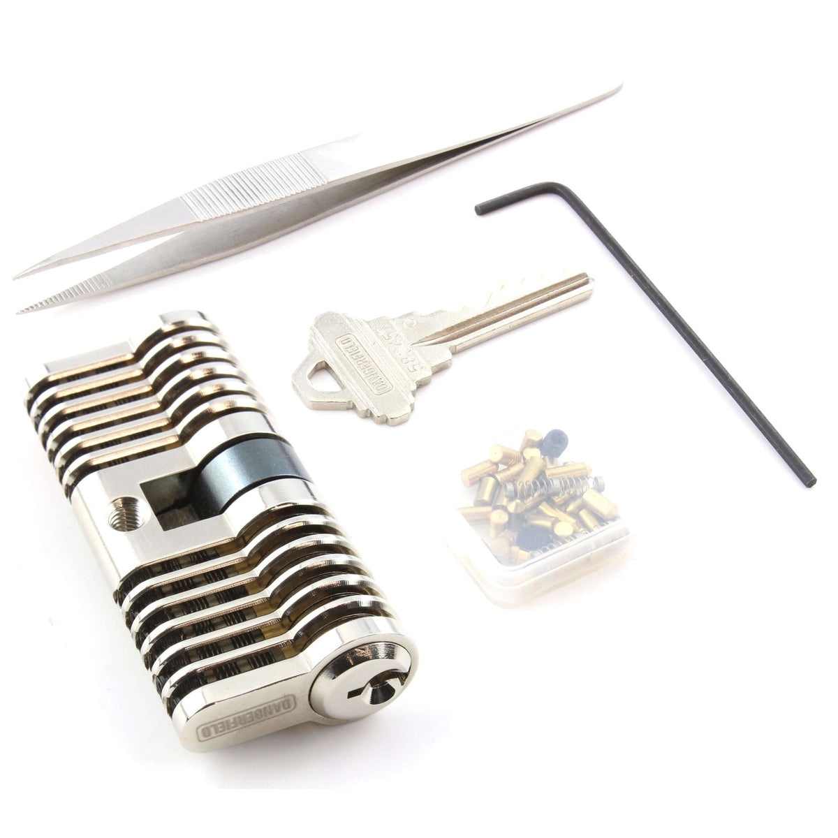 Practice Lock, Repinnable, Progressive, Aluminum, Cutaway Training by Dangerfield