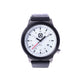White Face / Black Leather Strap