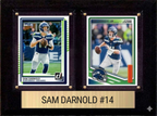 Sam Darnold Seattle Seahawks Fan Gift Plaque 6x8 2 Cards Prizm, Donruss, Score 2024 2025 2026