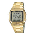 Casio Men's Gold Digital Watch with Gold Stainless Steel Bracelet - DB-360G-9A
