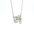 .04ct Diamond Cross Religious Pendant Sterling Silver
