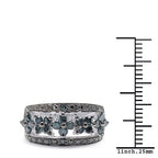 0.62 Carat Genuine Blue Diamond .925 Sterling Silver Ring