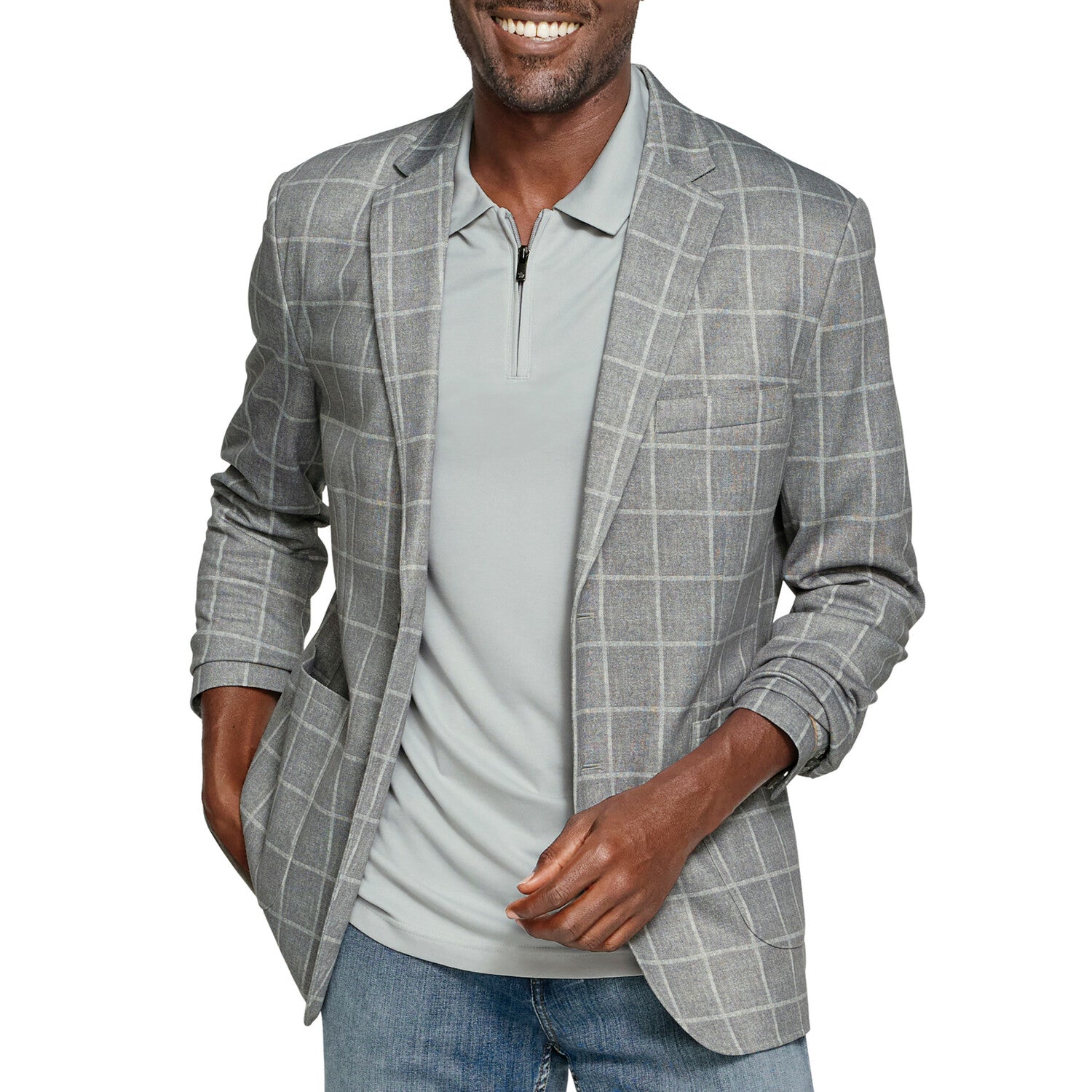 XC Flex Pinnacle Blazer // Gray Plaid