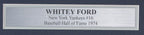 Whitey Ford HOF Signed/Auto 8x10 Photo New York Yankees Framed JSA 190856