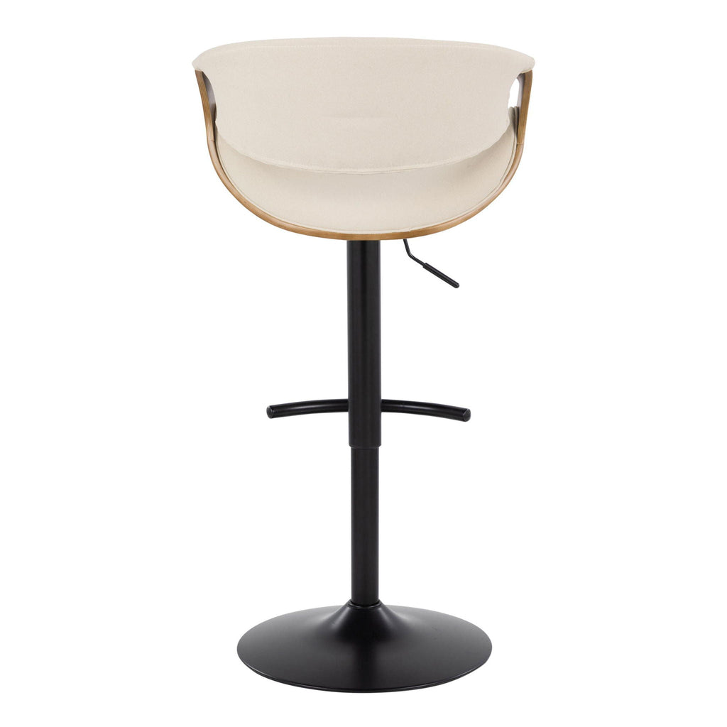 Curvo - Mid Century Modern Adjustable Barstool With Swivel (Set of 2)