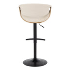 Curvo - Mid Century Modern Adjustable Barstool With Swivel (Set of 2)