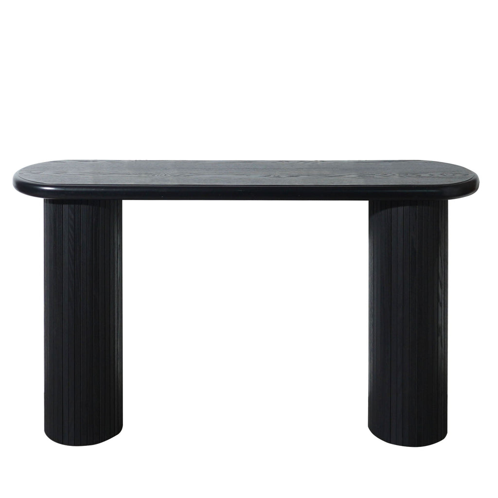 Fluted Cylinder Console Table - Black