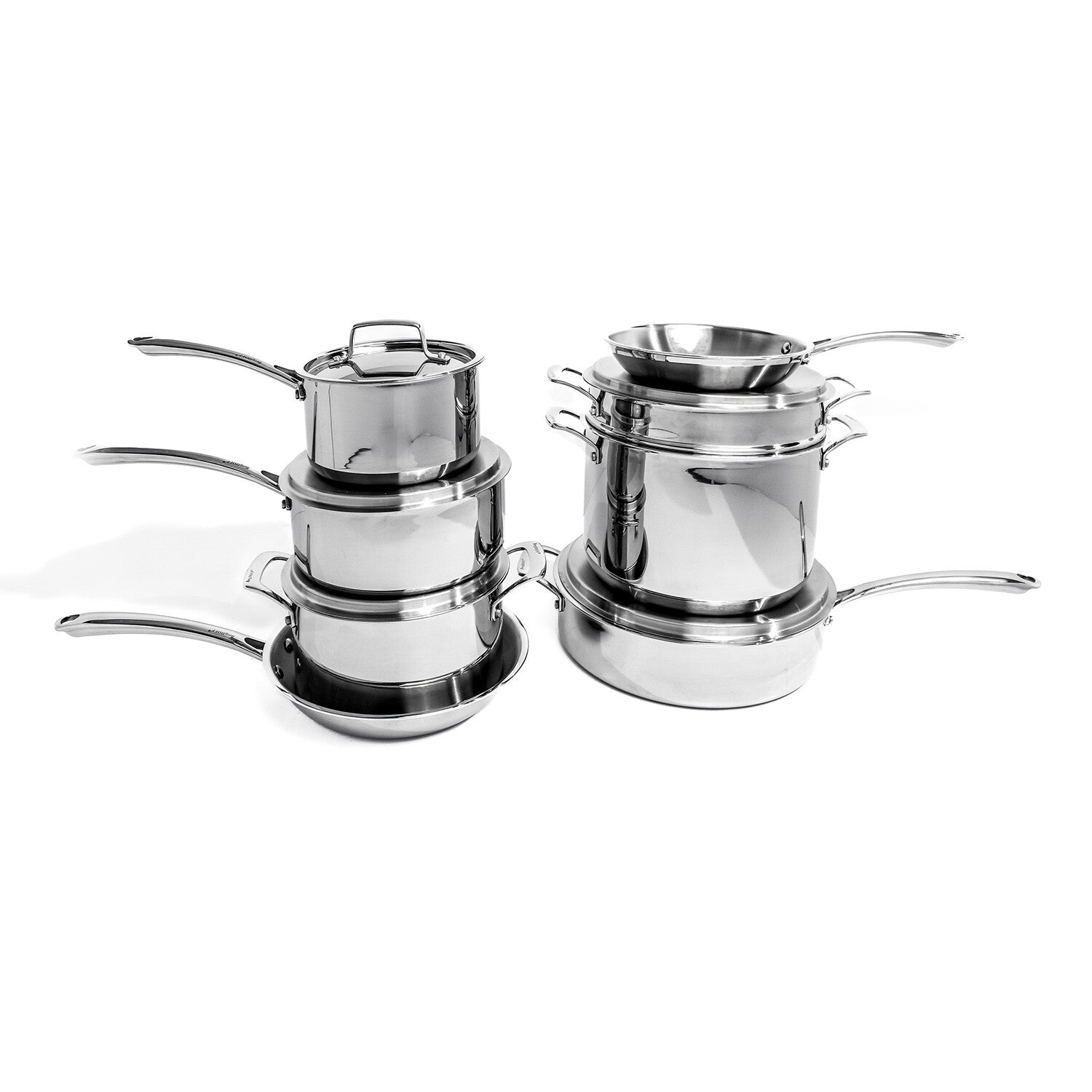 BergHOFF Professional 13pc Tri-Ply 18/10 Stainless Steel Cookware Set with SS Lids