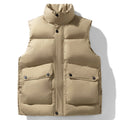 High Neck Puffer Jacket // Khaki