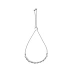.925 Sterling Silver 1/4 Cttw Diamond Marquise Shaped Link 4"-10" Adjustable Bolo Bracelet (I-J Color, I1-I2 Clarity)