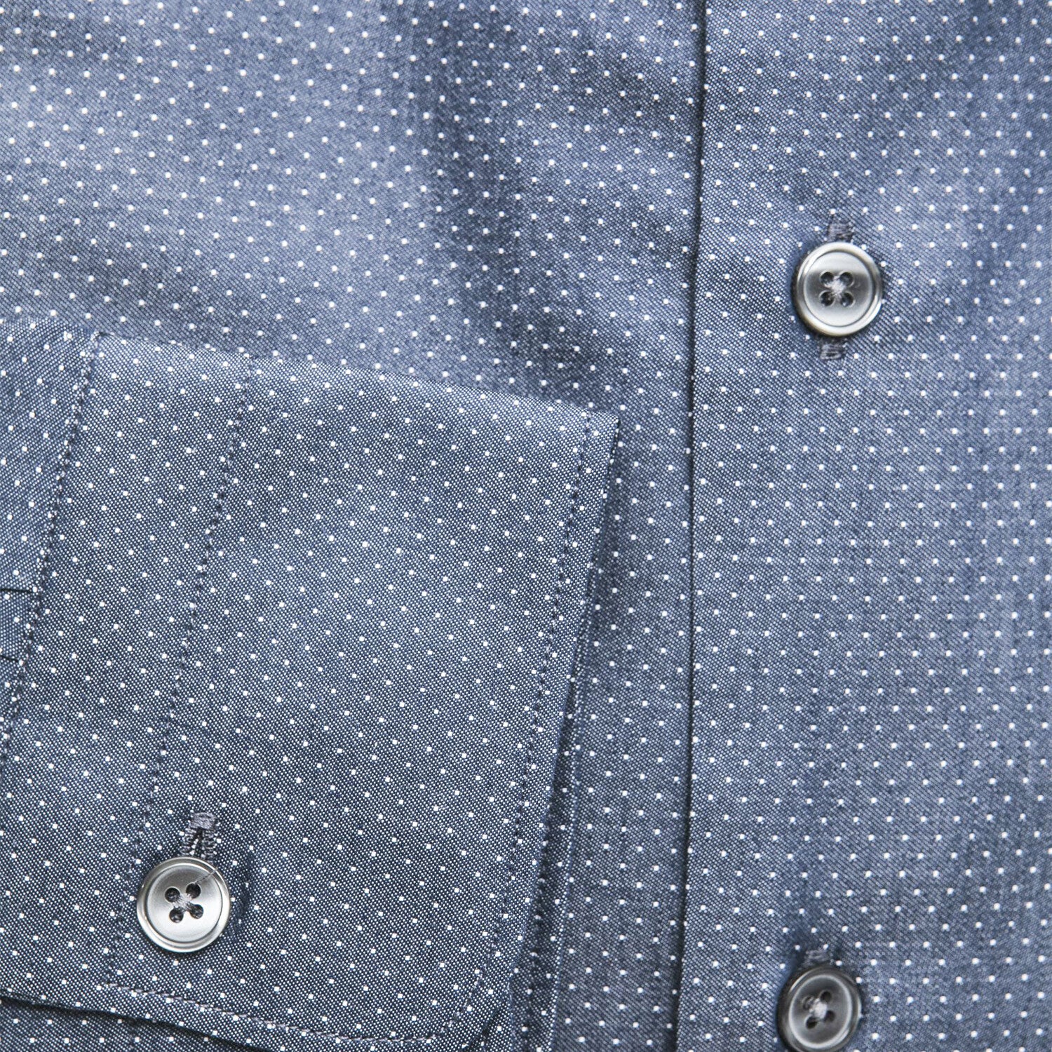 Hank Slim Medium Collar Shirt // Navy + White