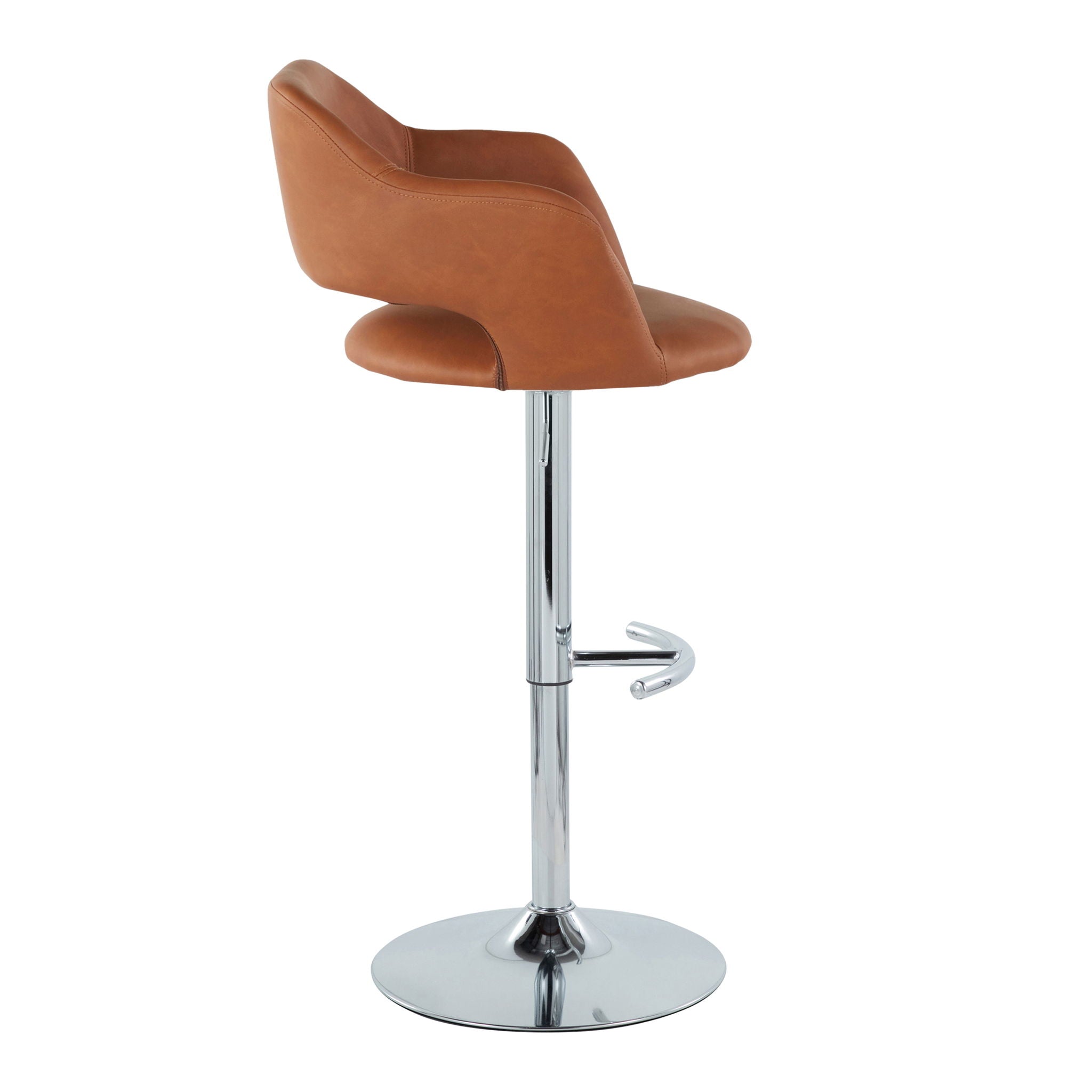 Margarite - Contemporary Ajustable Barstool With Swivel (Set of 2)