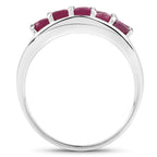1.30 Carat Genuine Ruby .925 Sterling Silver Ring