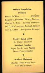 1948 William Penn High School Football 2.5x4.25 Pocket Schedule Harrisburg, PA