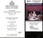 Charley Taylor Autographed/Inscr Goal Line Art GLAC Postcard Redskins JSA 177813