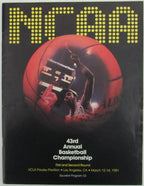 1981 NCAA Men's Basketball Championship 1st & 2nd Rounds Program LA 159085