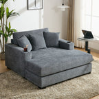 Oversized Chaise Lounger, With Pillows, Cup Holders