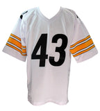 Troy Polamalu Signed/Auto Custom White Football Jersey Steelers Beckett 190334