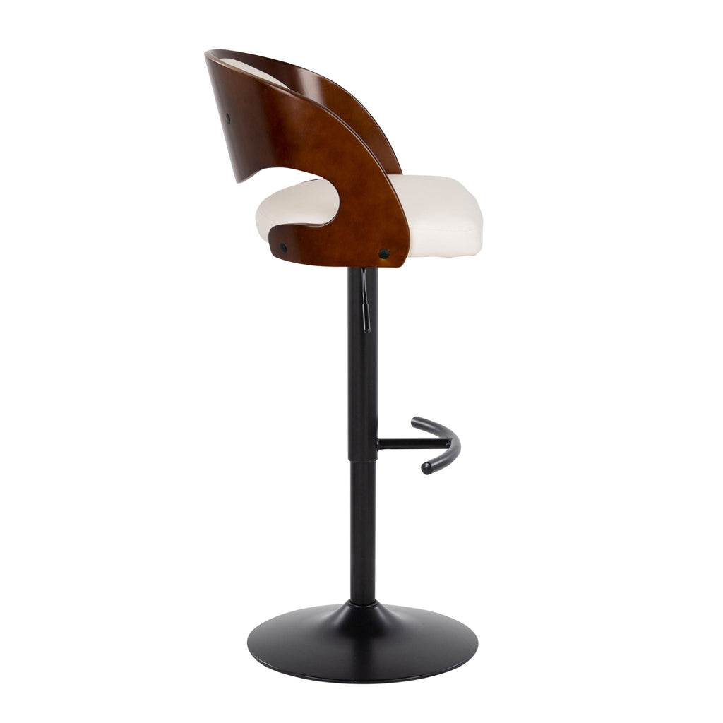 Pino - Mid Century Modern Adjustable Barstool With Swivel (Set of 2)