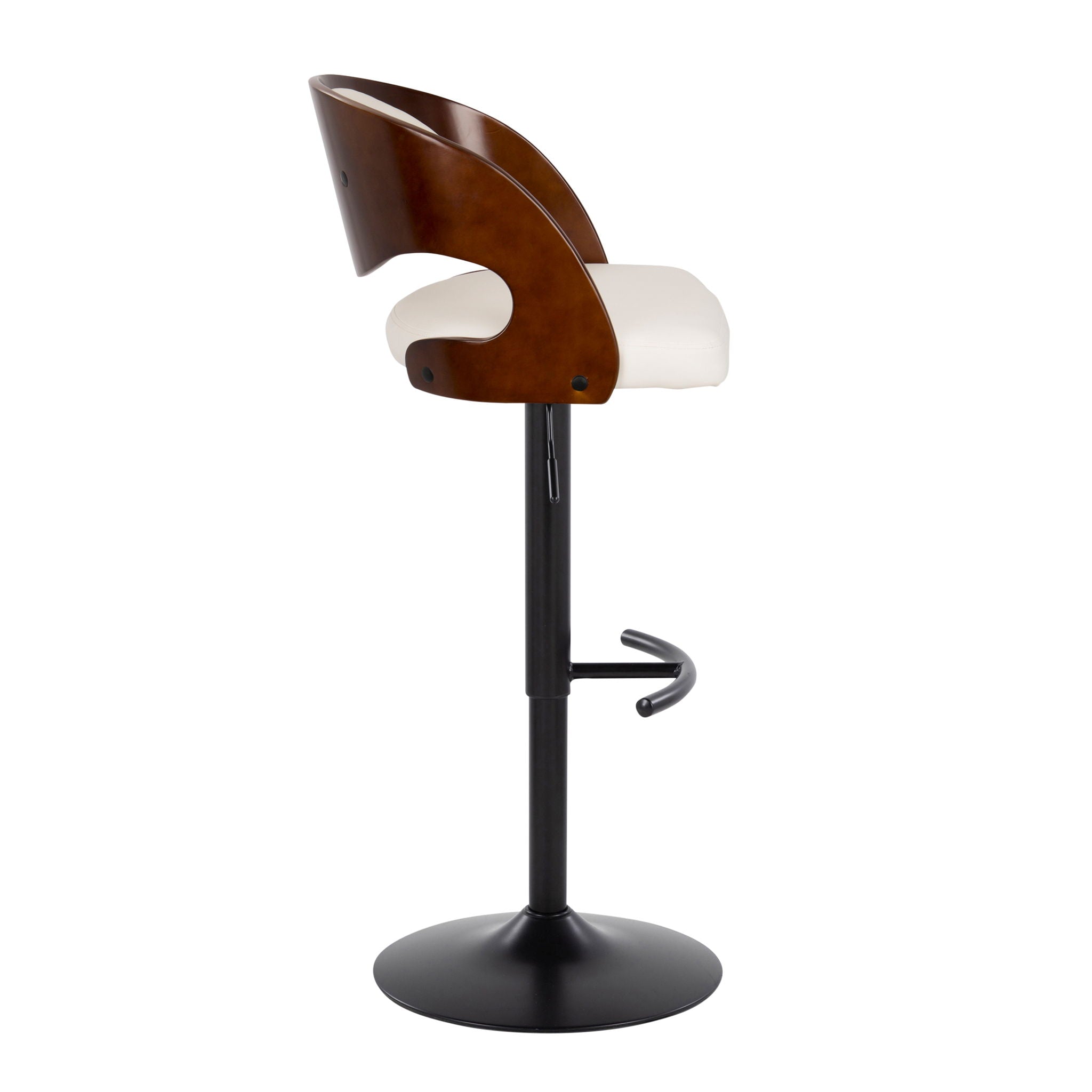 Pino - Mid Century Modern Adjustable Barstool With Swivel (Set of 2)