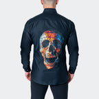 Fibonacci Skull Prizm Button-Up // Black