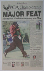 Tiger Woods PGA Champion 3rd Major 2000 Courier-Journal Newspaper 147806