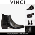 The Sorhag Black Leather Dress Men Boot