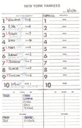 1989 New York Yankees Spring Training 5.5x8.5 Lineup Card vs. Grambling 151530