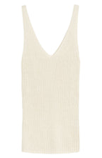 Women's Treasure & Bond V-Neck Ribbed Sweater Tank, Size Small - Beige