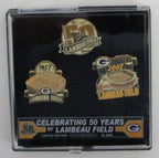 Set of 3 GB Packers Lambeau Field 2007 Limited Edition Pins