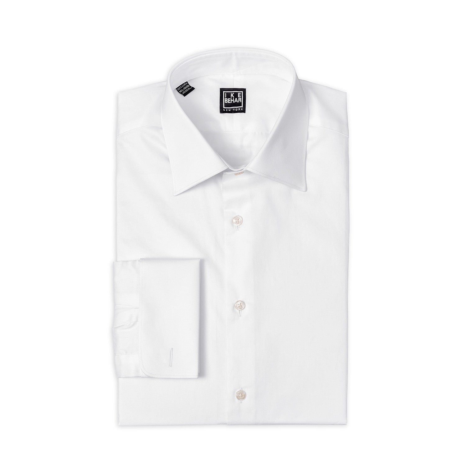 William Semi Point Spread Collar Shirt II // White