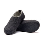 Yew Wool Slipper // Dark Grey + Gray