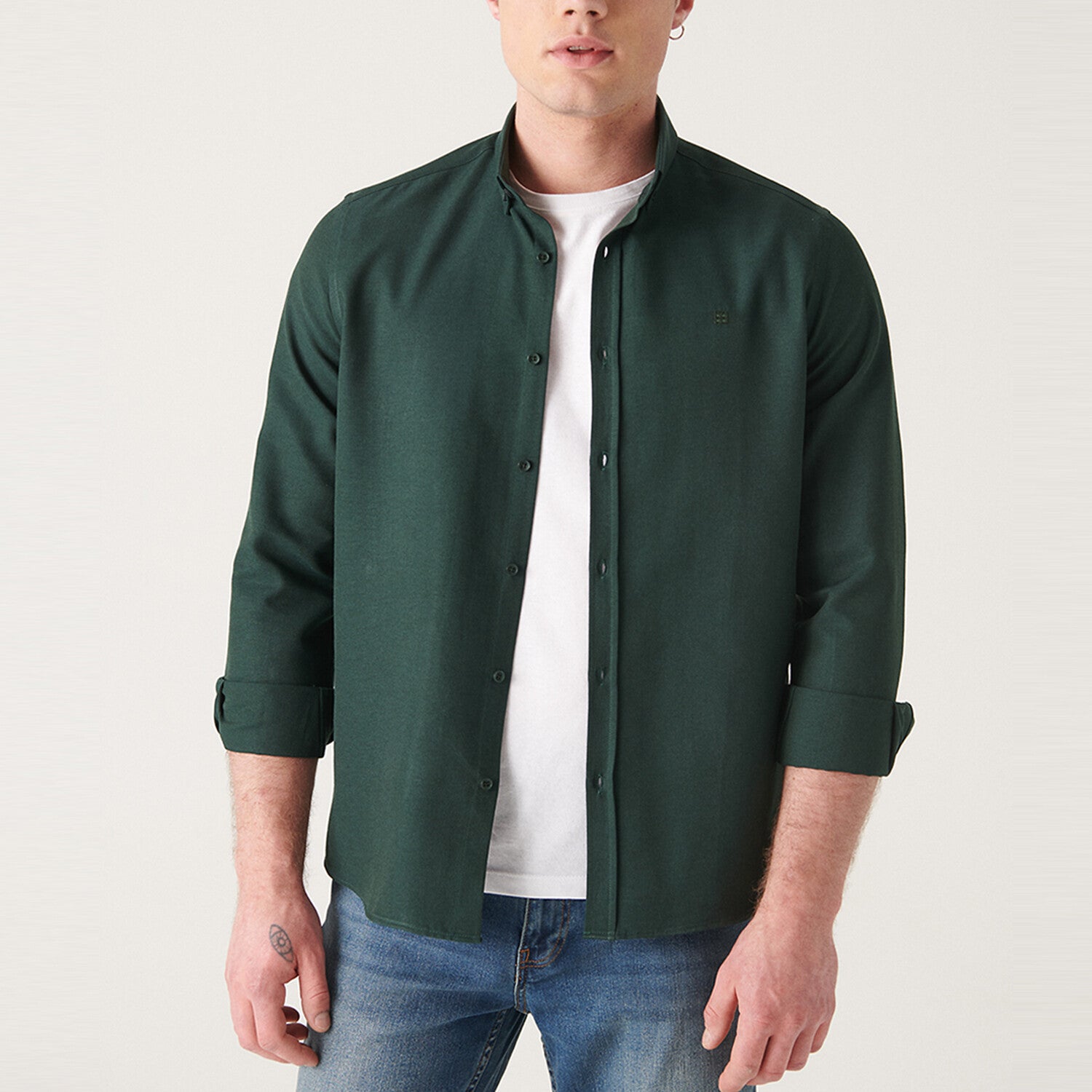 Oxford Regular Fit Shirt // Dark Green