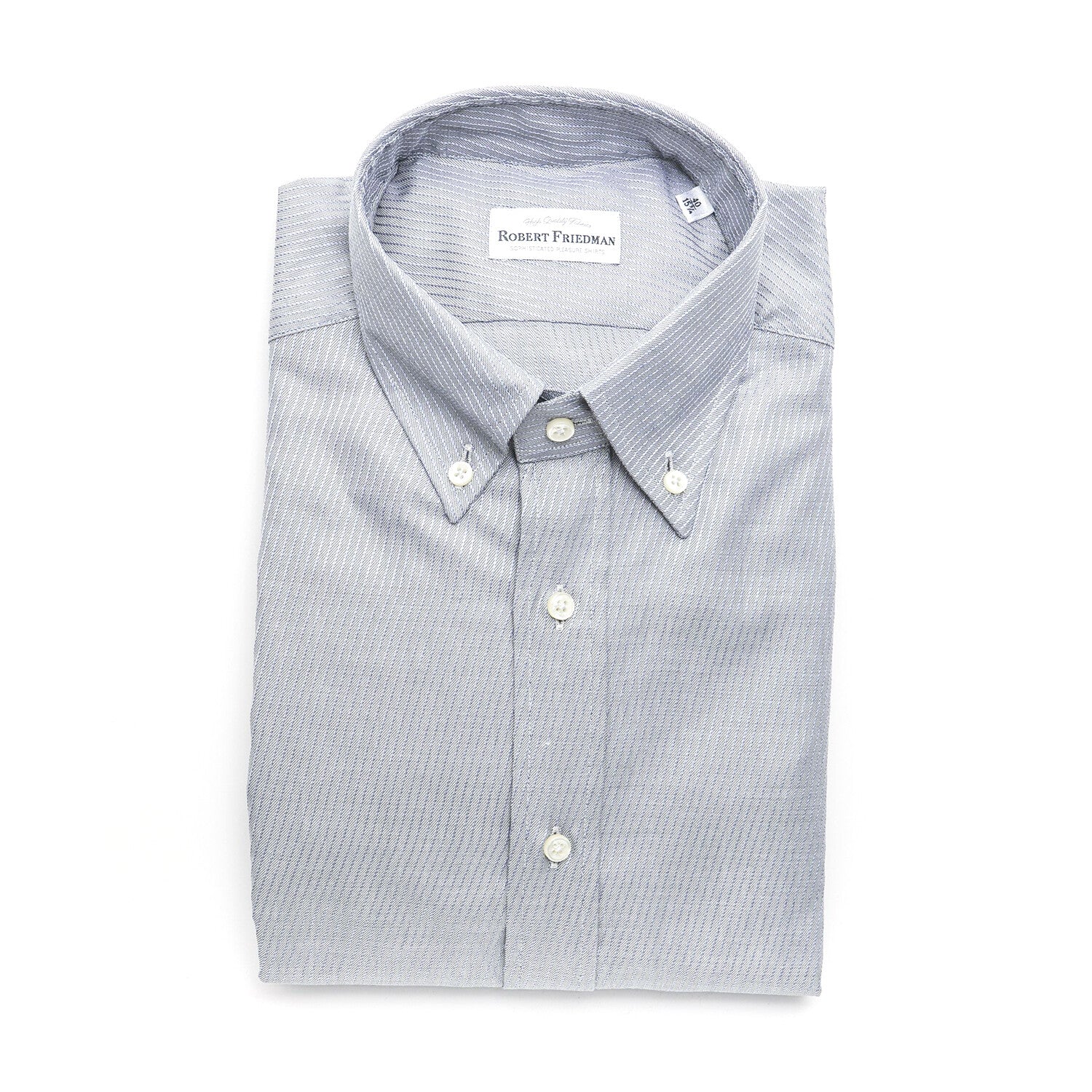Ethan Regular Button-Down Shirt // Light Blue + Gray