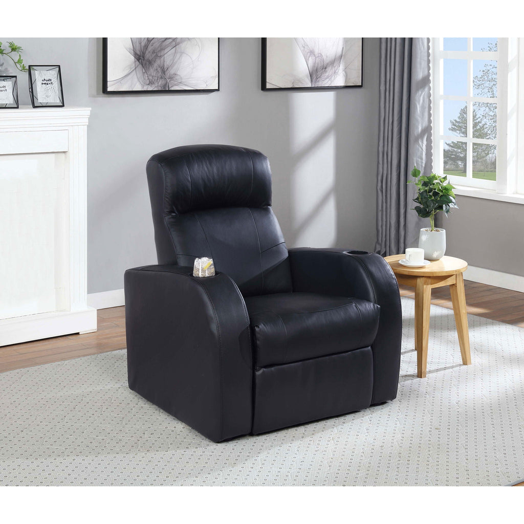 Upholstered Recliner Comfort Lounge Chair - Black