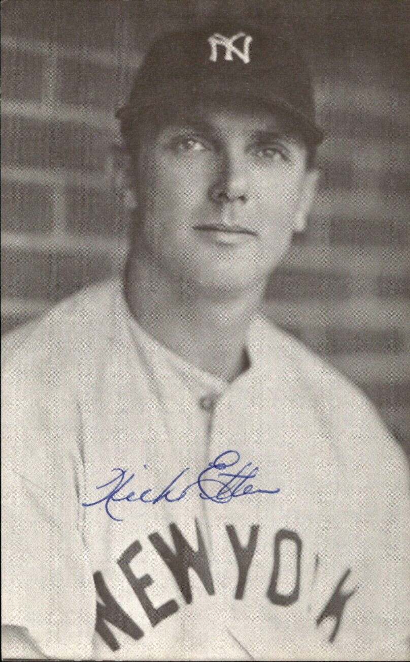 Nick Etten New York Yankees d. 1990 Signed/Auto 3x5  Photo 178216