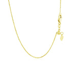 14k Yellow Gold Adjustable Cable Chain 0.9mm