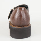 Women's Leather Double Monkstrap // Brown