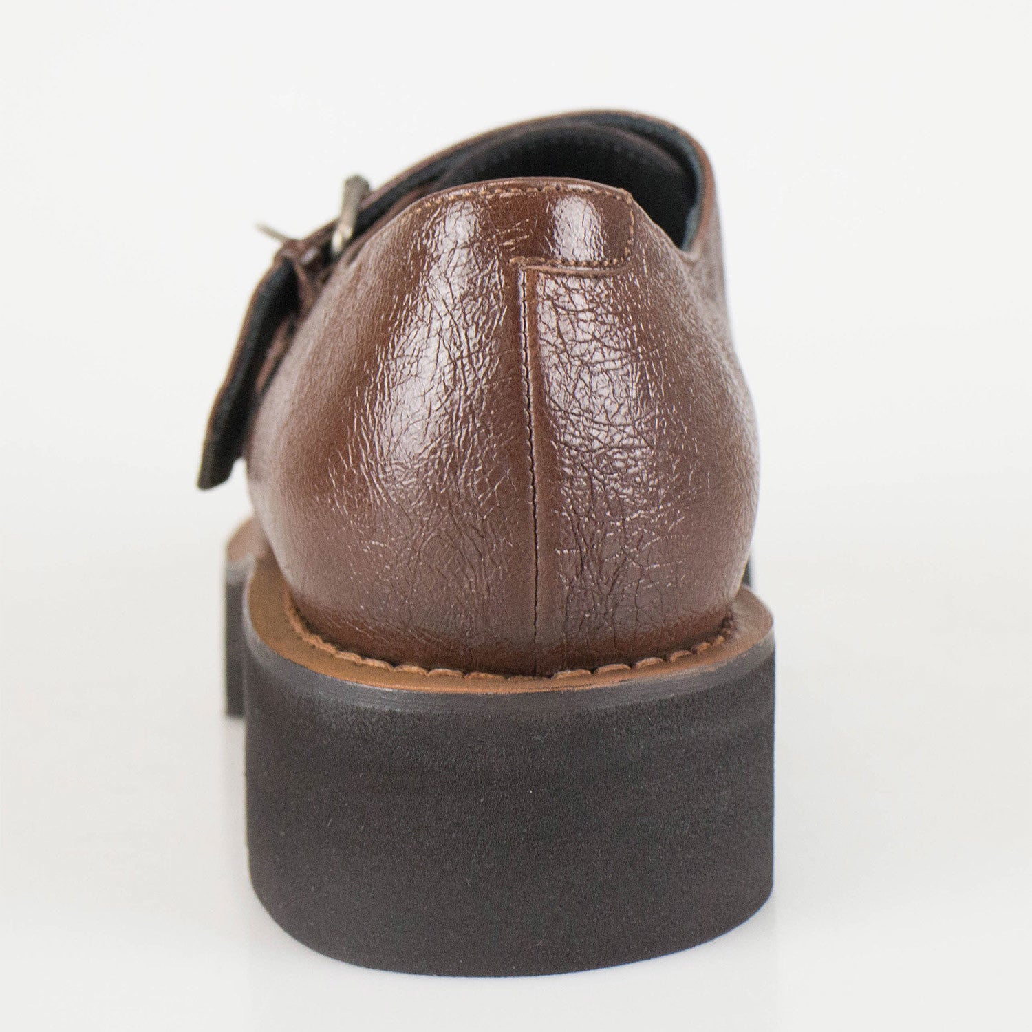 Women's Leather Double Monkstrap // Brown