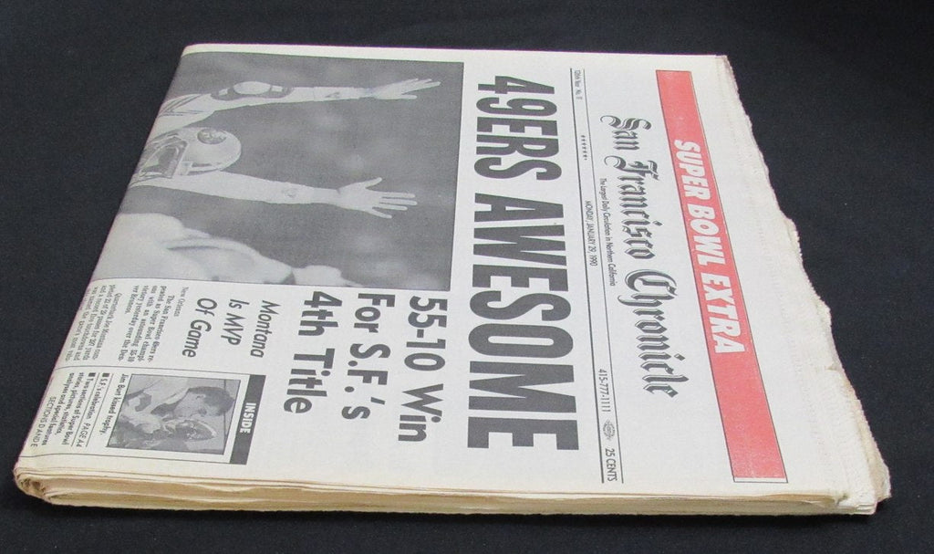 San Francisco Chronicle Newspaper 1/29/1990 49ers Super Bowl XXIV Champs 190810