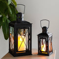 Set of 2 Decorative Candle Lantern Metal Candle Holder Hanging Lantern