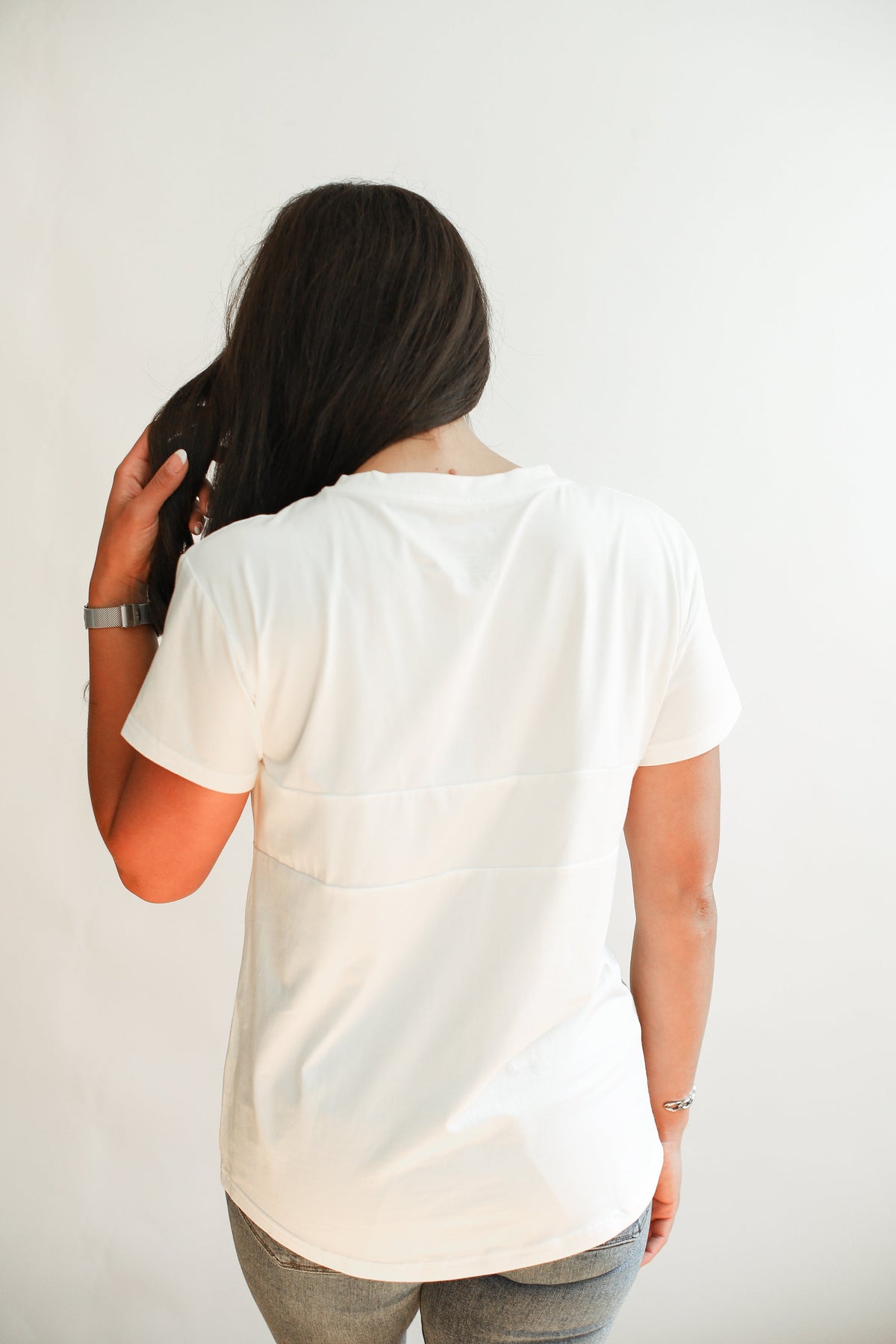 Classic Fit Invisible Zip Breastfeeding Tee