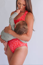 One Piece Zip Breastfeeding Swimsuit 2026
