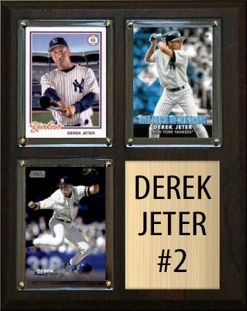 Derek Jeter #2 3 Card Plaque Topps Bowman 2023 2024 New York Yankees
