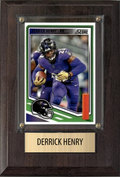 Derrick Henry Baltimore Ravens Fan Gift Plaque 4x6 1 Card Prizm, Donruss, Score 2024 2025 2026