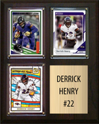 Derrick Henry Baltimore Ravens Fan Gift Plaque 8x10 3 Cards Prizm, Donruss, Score 2024 2025 2026