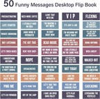 Work-Speak - 50 Daily Messages Desk Table Spiral Flip Book - Funny Office Signs