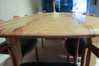 Rustic Solid Chestnut Wood Dining Table with Chestnut Legs